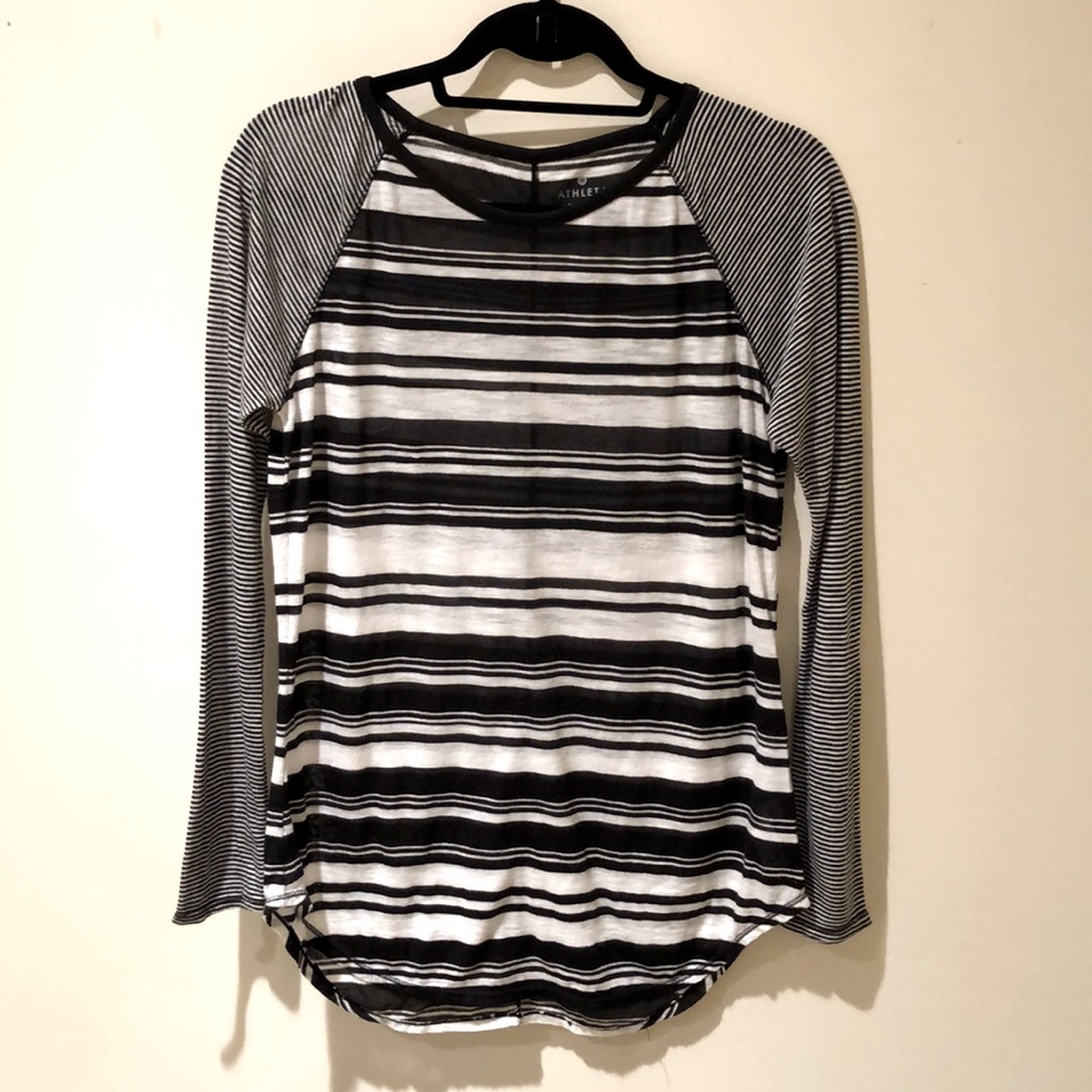 Athleta Stripe Long Sleeve Shirt
